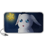 Étoiles de capture de lapin mignon superbe haut-parleur ordinateur portable