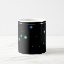 Étoiles lumineuses de galaxie foncée tasse à café