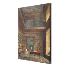 Eton College Library, from 'History of Eton Colleg Canvas Print