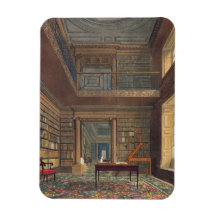 Eton College Library, from 'History of Eton Colleg Rectangular Magnet