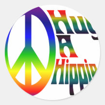 étreignez une hippie autocollants