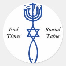 ETRT Menorah Star Ichthys Round Sticker