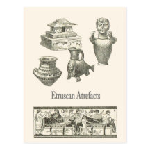 Etruscan Artefacts 3 Postcards