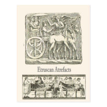 Etruscan Artefacts 5 Postcards