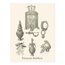 Etruscan Artefacts 6 Postcard