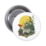 Etude Magazine Cover Art; Frog Choir Pinback Buttons