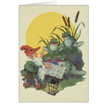 Etude Magazine Cover Art; Frog Choir Greeting Cards