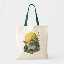 Etude Magazine Cover Art; Frog Choir Tote Bag