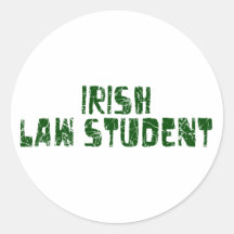 Étudiant en droit irlandais autocollant