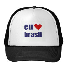 eu amo brasil hats
