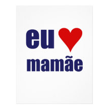 eu amo mamae custom letterhead