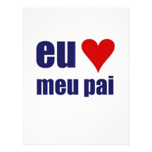 eu amo meu pai letterhead design