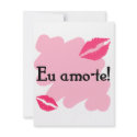 Eu amo-te - Portuguese I love you invitations