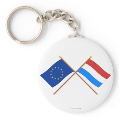 EU and Luxembourg Crossed Flags by Vexillophile