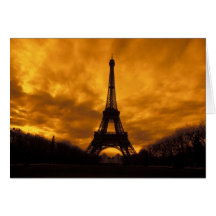 EU, France, Paris.  Eiffel Tower. Greeting Card