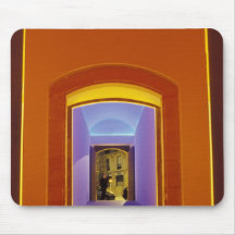 EU, Spain, Barcelona. Lit doorway near Picasso Mouse Pads