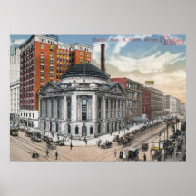 Euclid Ave, Cleveland, 1916 Vintage Print