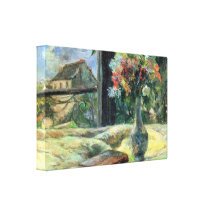 EugÃ¨ne Henri Paul Gauguin - vase à fleur dans la  Toile Tendue Sur Châssis