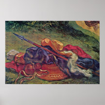 Eugene Delacroix - Jacob wrestling with angel Poster