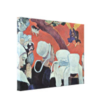 Eugene H Paul Gauguin - Vision After the Sermon Stretched Canvas Print
