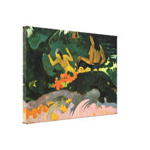 Eugene Henri Paul Gauguin - By the Sea Canvas Print