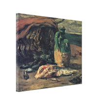 Eugene Henri Paul Gauguin - Still life with fish Stretched Canvas Print