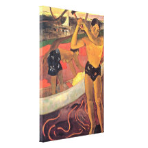 Eugene Henri Paul Gauguin - The man with the axe Canvas Print