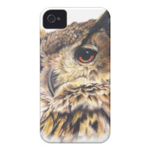 Eurasian Eagle Owl fine art iphone4S barely case iPhone 4 Case-Mate Case