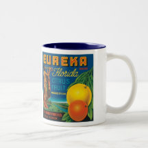 Eureka Florida Citrus Fruit Coffee Mugs