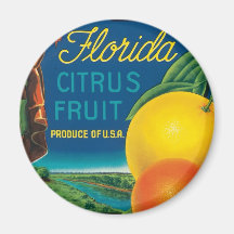 Eureka Florida Citrus Fruit Refrigerator Magnet