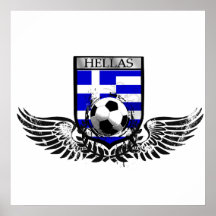 Euro 2012 - European Cup Greek fans flag ball Poster