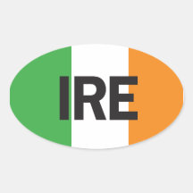 Euro autocollant ovale de voiture de l'Irlande