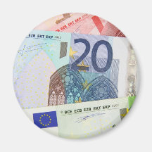 Euro Bills Background Magnets