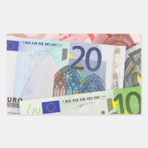 Euro Bills Background Sticker