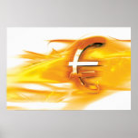Euro gold symbol posters