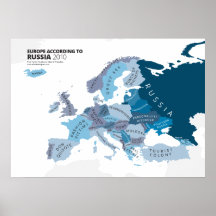 Europe According to Russia Posters