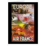 Europe Air France Greeting Cards