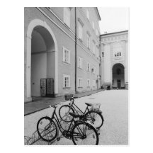 Europe, Austria, Salzburg. Bicycles in the Post Cards