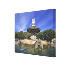 Europe, France, Aix-en-Provence. Fontaine de Gallery Wrap Canvas