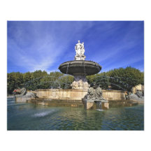 Europe, France, Aix-en-Provence. Fontaine de Photographic Print