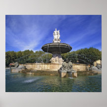 Europe, France, Aix-en-Provence. Fontaine de Print