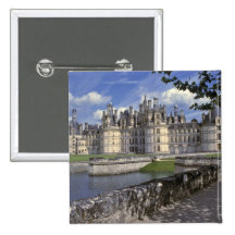 Europe, France, Chambord. Imposing Chateau Buttons