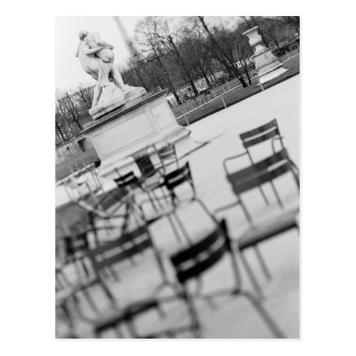 Europe, France, Paris. Chairs, Jardin du Postcards