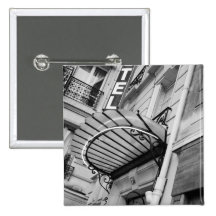 Europe, France, Paris. Detail of Left Bank hotel Pins