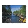 Europe, Holland, Amsterdam, yellow bicycle and Post Card
