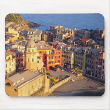 Europe, Italy, Cinque Terre. Village of Vernazza Mouse Pad