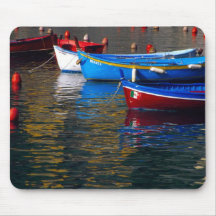 Europe, Italy, Cinque Terry, boats in Vernazza Mouse Pads