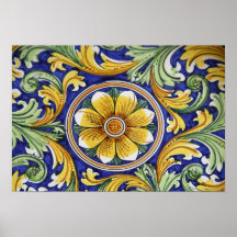 Europe, Italy, Sicily, Taormina. Traditional 4 Print