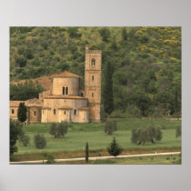 Europe, Italy, Tuscany. Abbazia di Sant'Antimo,