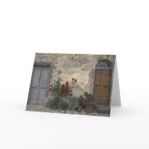 Europe, Italy, Tuscany, Chianti, Tuscan doorway; Greeting Cards